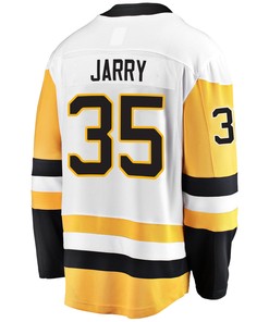 Pittsburgh Penguins Tristan Jarry 35 Away 2022 Stanley Cup Final Breakaway Men Jersey - White