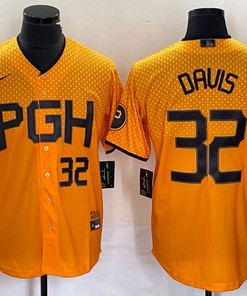 Pittsburgh Pirates #32 Henry Davis Jersey - Yellow