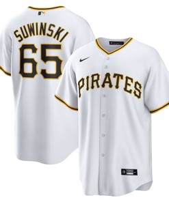 Pittsburgh Pirates #65 Jack Suwinski Home Replica Jersey - White