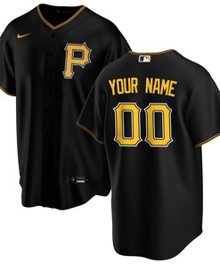 Pittsburgh Pirates Alternate Replica Custom Jersey Black Custom Jerseys Mlb