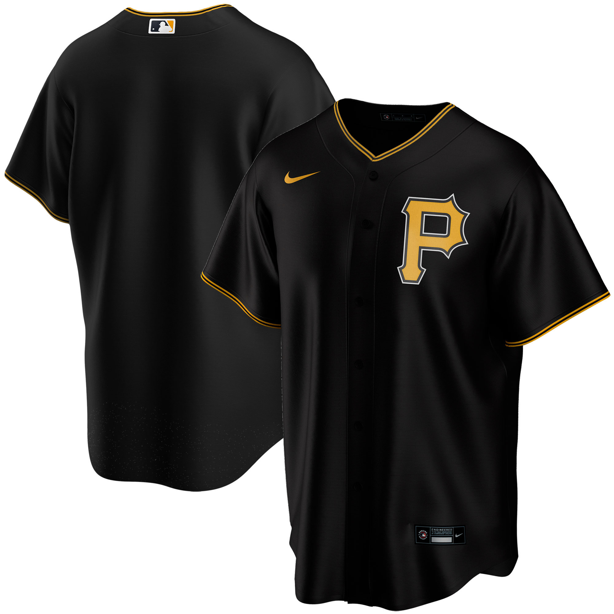 Pittsburgh Pirates Alternate Replica Team Jersey - Black Mlb