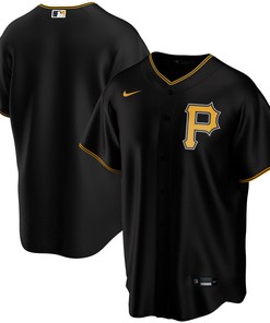 Pittsburgh Pirates Alternate Replica Team Jersey - Black Mlb Ver 1