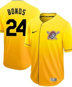 Pittsburgh Pirates Barry Bonds #24 2020 Mlb Yellow Jersey