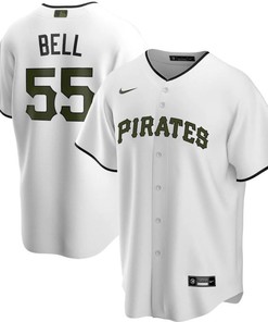 Pittsburgh Pirates Josh Bell #55 2020 Mlb White Jersey