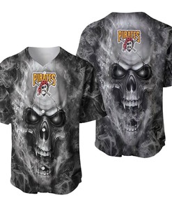 Pittsburgh Pirates Mlb Fan Skull Baseball Jersey