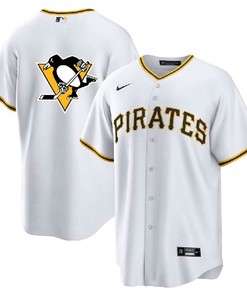 Pittsburgh Pirates Penguins White Cool Base Stitched Jersey