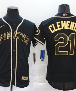 Pittsburgh Pirates Roberto Clemente #21 2020 Mlb Black Jersey A4