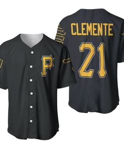 Pittsburgh Pirates Roberto Clemente 21 2020 Mlb Black Jersey Inspired Baseball Jersey