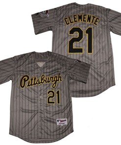Pittsburgh Pirates Roberto Clemente #21 2020 Mlb Dark Grey Jersey