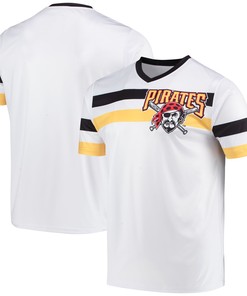 Pittsburgh Pirates Stitches Cooperstown Collection V-neck Jersey - White Mlb