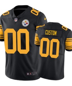Pittsburgh Steelers #00 Custom Nike Color Rush Black Jersey