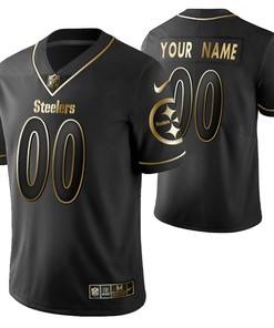 Pittsburgh Steelers 2021 Nfl Golden Brandedition Black Jersey Gift With Custom Name Number For Steelers Fans