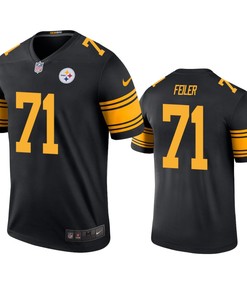 Pittsburgh Steelers #71 Matt Feiler Black Color Rush Legend Jersey - Mens