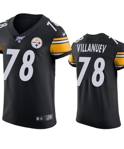 Pittsburgh Steelers Alejandro Villanueva Black 100th Season Vapor Elite Jersey