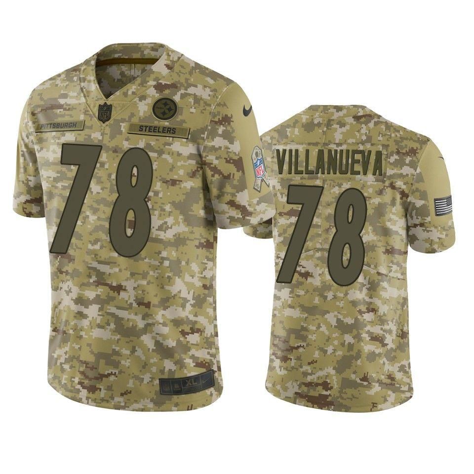 Pittsburgh Steelers Alejandro Villanueva Jersey Nfl Camo Salute To Service