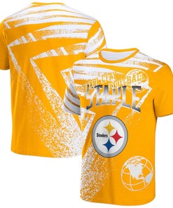 Pittsburgh Steelers All Over Print T-Shirt - Gold