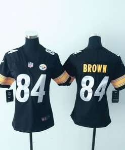 Pittsburgh Steelers Antonio Brown #84 Nfl 2020 Black Womens Jersey