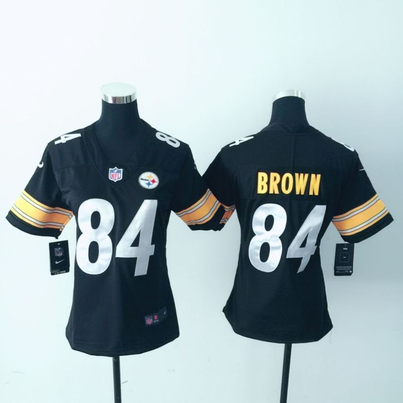Pittsburgh Steelers Antonio Brown #84 Nfl 2020 Black Womens Jersey