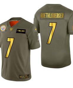 Pittsburgh Steelers Ben Roethlisberger 2019 Salute To Service Nfl 100 Jersey Metallic