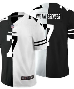 Pittsburgh Steelers Ben Roethlisberger #7 Nfl 2020 Black And White Jersey
