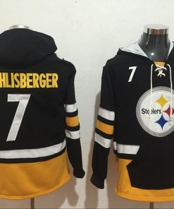 Pittsburgh Steelers Ben Roethlisberger #7 Nfl 2020 Black Hoodie Jersey