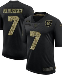Pittsburgh Steelers Ben Roethlisberger #7 Nfl 2020 Black Jersey