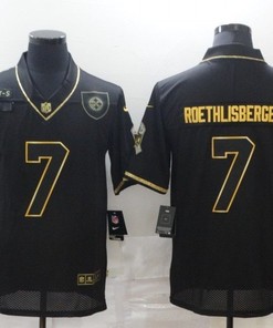 Pittsburgh Steelers Ben Roethlisberger #7 Nfl 2020 Black Jersey