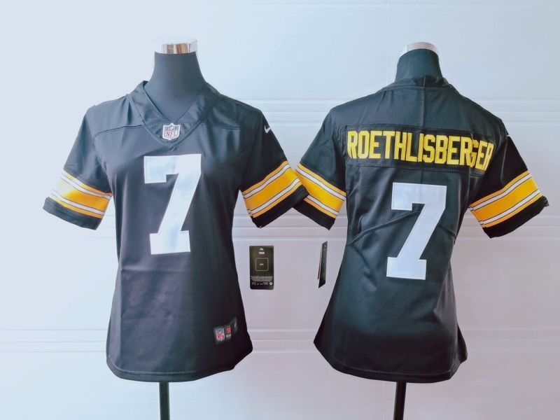 Pittsburgh Steelers Ben Roethlisberger #7 Nfl 2020 Brown Womens Jersey