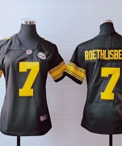 Pittsburgh Steelers Ben Roethlisberger #7 Nfl 2020 Dark Brown Womens Jersey
