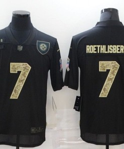 Pittsburgh Steelers Ben Roethlisberger #7 Nfl 2020 New Arrival Black Jersey