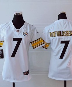 Pittsburgh Steelers Ben Roethlisberger #7 Nfl 2020 White Womens Jersey