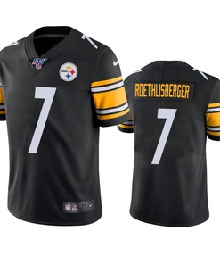 Pittsburgh Steelers Ben Roethlisberger Black 100th Season Vapor Limited Jersey