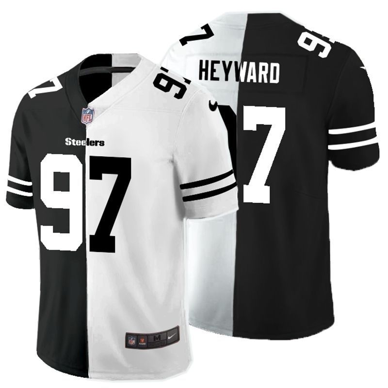 Pittsburgh Steelers Cameron Heyward #97 Nfl 2020 Black And White Jersey