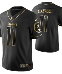 Pittsburgh Steelers Chase Claypool 11 2021 Nfl Golden Brandedition Black Jersey Gift For Steelers Fans