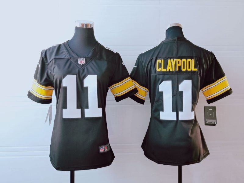 Pittsburgh Steelers Chase Claypool #11 Nfl 2020 Dark Brown Womens Jersey
