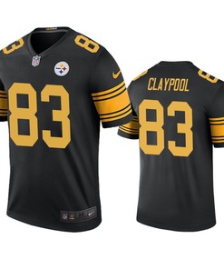 Pittsburgh Steelers Chase Claypool Black Color Rush Legend Jersey