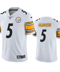 Pittsburgh Steelers Chris Oladokun 5 White Vapor Limited Jersey