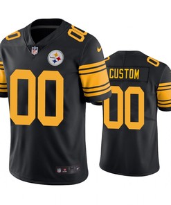 Pittsburgh Steelers Custom Black Nike Color Rush Limited Jersey