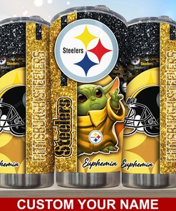 Pittsburgh Steelers Custom Name Tumbler - Customizable Pittsburgh Steelers Custom Name Tumbler for Die-Hard Devotees