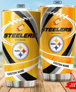 Pittsburgh Steelers Custom Name Tumbler - Customizable Pittsburgh Steelers Custom Name Tumbler for Personalized Style