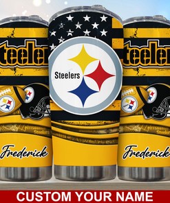 Pittsburgh Steelers Custom Name Tumbler - Customized Pittsburgh Steelers Custom Name Tumbler for Ultimate Fandom