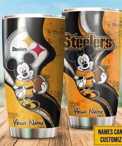 Pittsburgh Steelers Custom Name Tumbler - Personalized Pittsburgh Steelers Custom Name Tumbler for True Enthusiasts