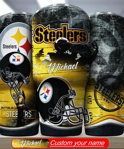 Pittsburgh Steelers Custom Name Tumbler - Personalized Pittsburgh Steelers Custom Name Tumbler for Unmatched Fandom
