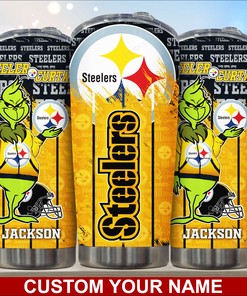 Pittsburgh Steelers Custom Name Tumbler - Unique Pittsburgh Steelers Custom Name Tumbler for Tailgating Fun