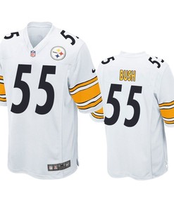 Pittsburgh Steelers Devin Bush 2019 Nfl Draft White Game Jersey
