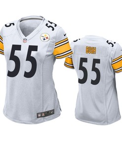 Pittsburgh Steelers Devin Bush 2019 Nfl Draft White Game Womens Jersey