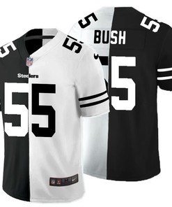 Pittsburgh Steelers Devin Bush #55 Nfl 2020 Black And White Jersey