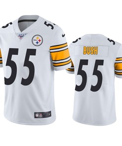 Pittsburgh Steelers Devin Bush White 100th Season Vapor Limited Jersey