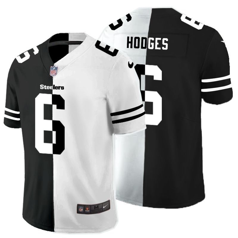 Pittsburgh Steelers Devlin Hodges 6 Nfl 2020 Black And White Jersey