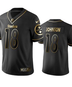 Pittsburgh Steelers Diontae Johnson Black 2019 Vapor Limited Golden Edition Jersey